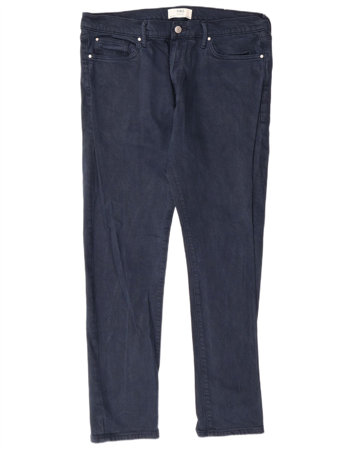 MARKS & SPENCER Jean Slim Homme W36 L30 Bleu Marine Coton Classique