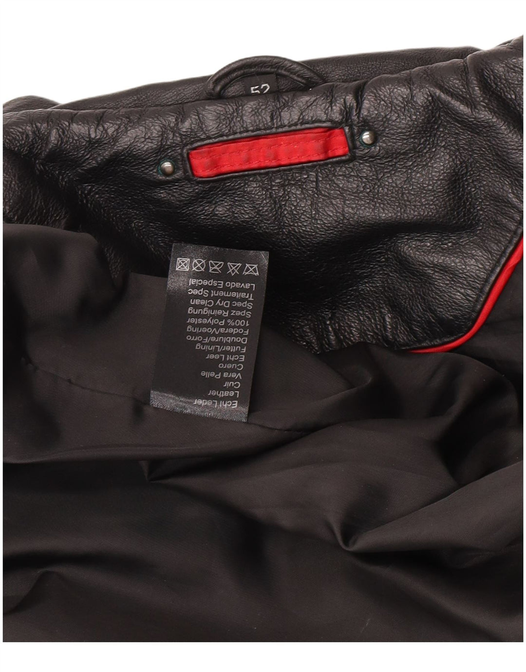 Veste en cuir homme vintage IT 52 XL Cuir noir