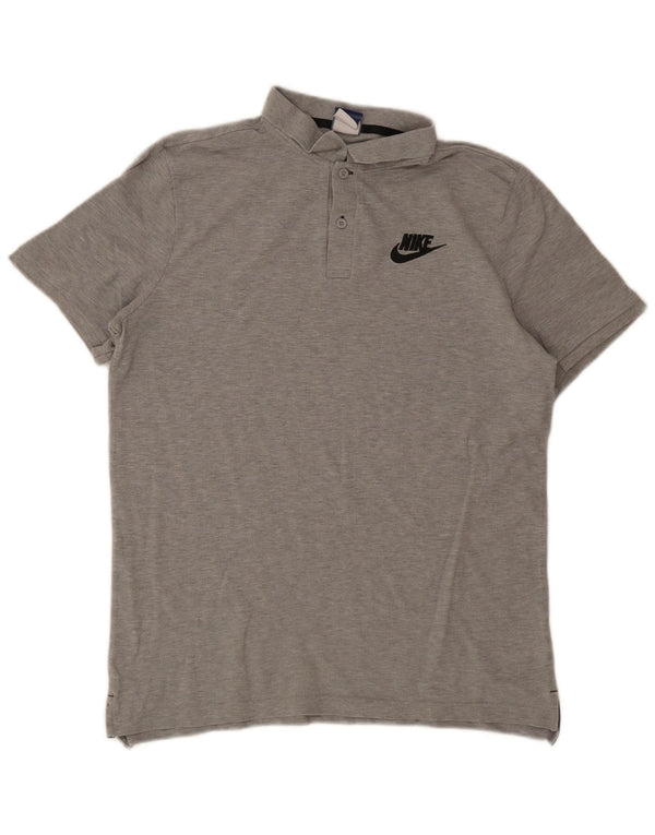 Nike Polo Homme Grand Gris Moucheté Coton
