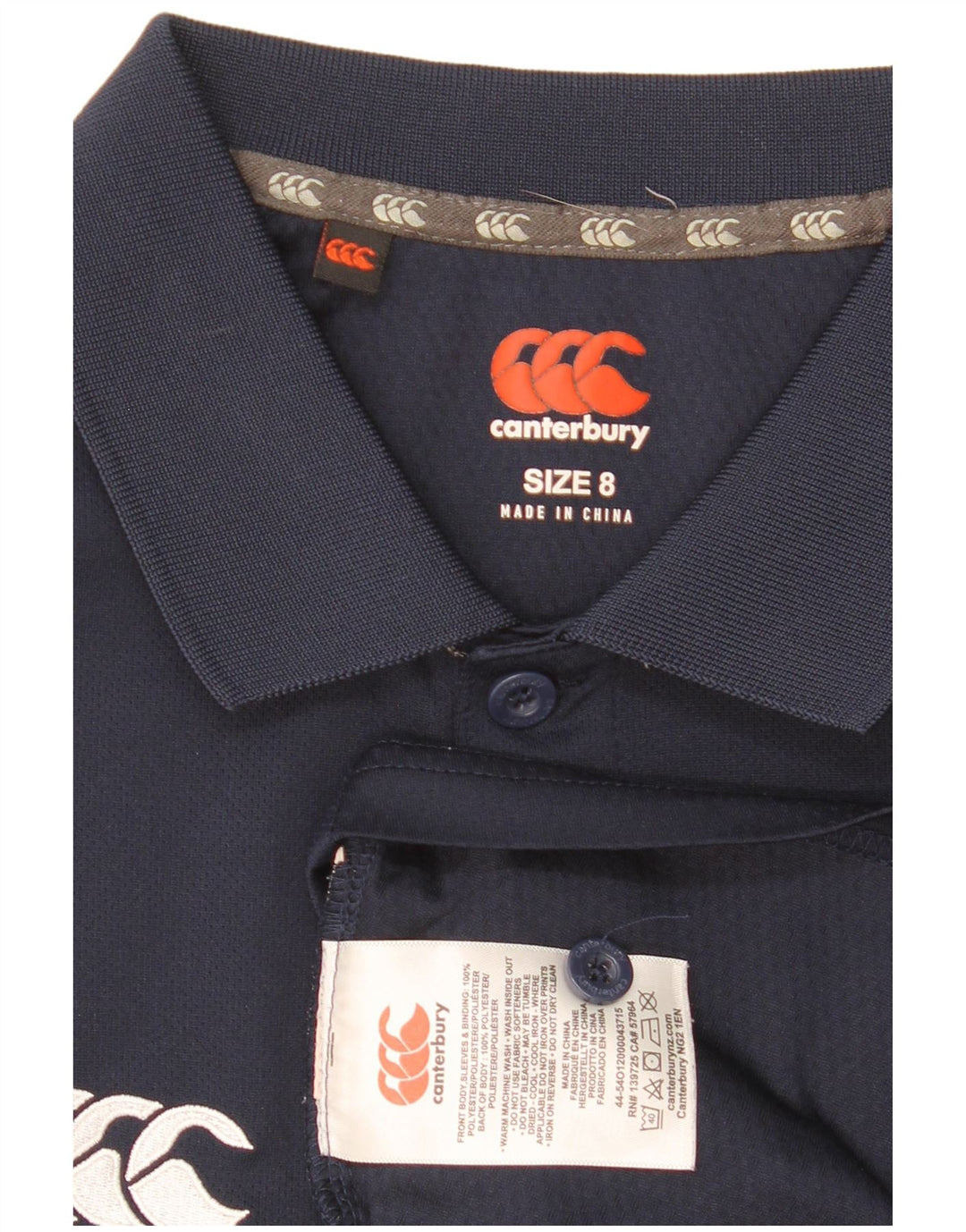 Canterbury Polo Femme UK 8 Small Bleu Marine Polyester