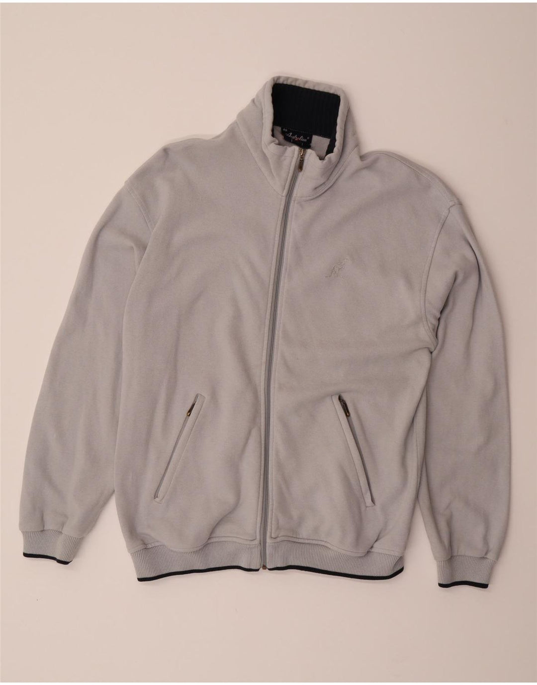 AUSTRALIAN Mens Slim Tracksuit Top Jacket IT 52 XL Grey Cotton Vintage AUSTRALIAN and Second-Hand AUSTRALIAN from Messina Hembry 