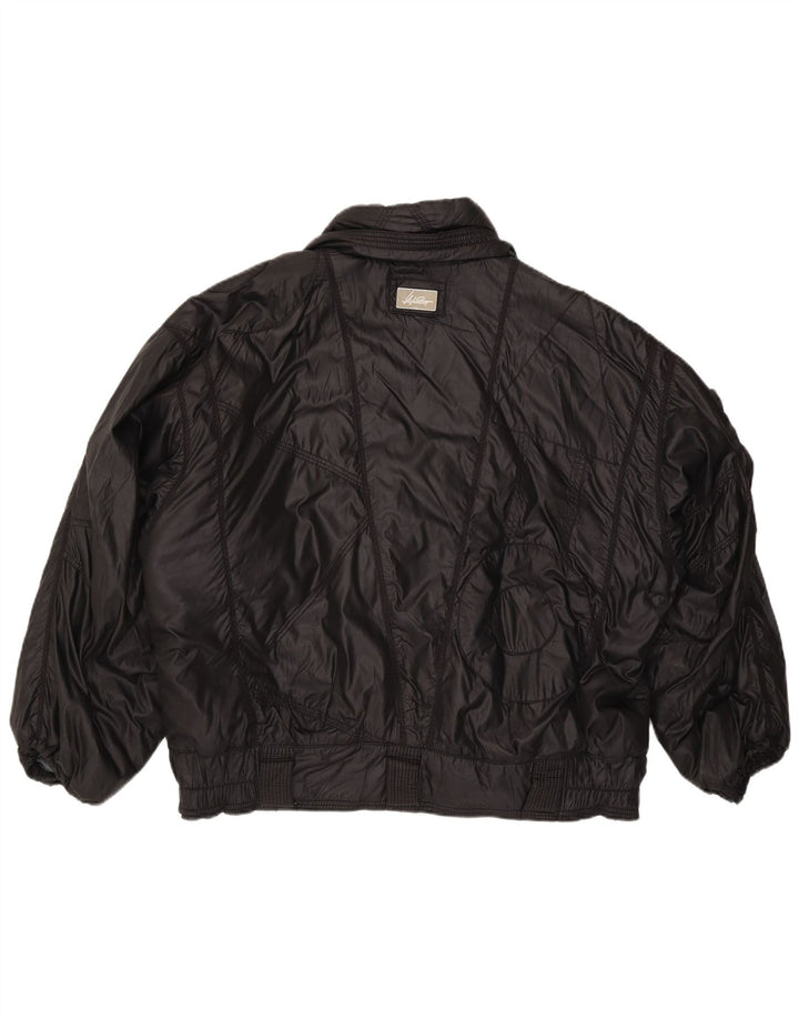 Veste Bomber Femme Vintage IT 52 XL Noir Polyamide
