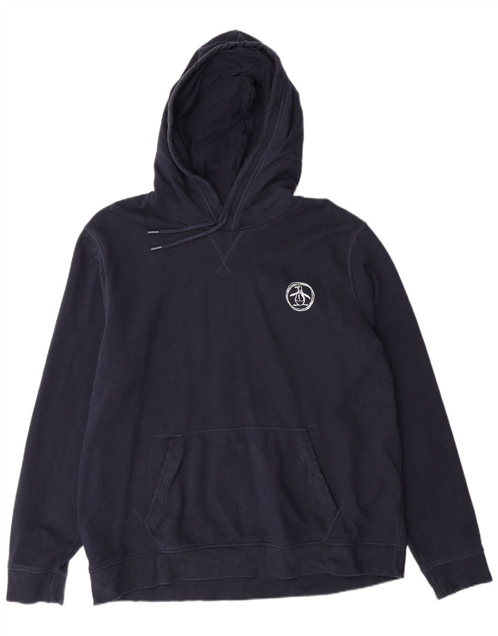 PENGUIN Pull à capuche homme XL bleu marine coton