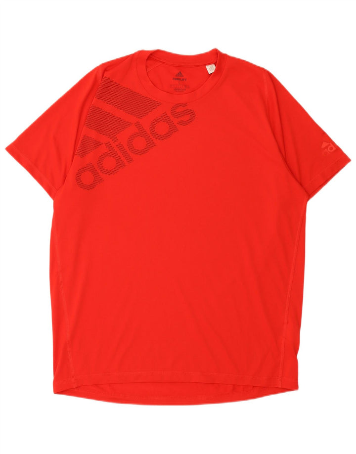 Adidas Mens Aeroready Graphic T-Shirt Top Large Rouge Polyester