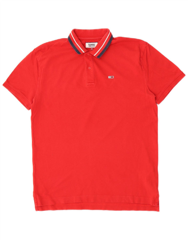 Tommy Hilfiger Polo Homme Rouge Moyen Rayé Coton