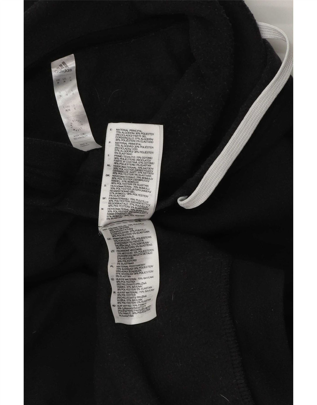 Adidas Pull à capuche pour homme en coton noir moyen