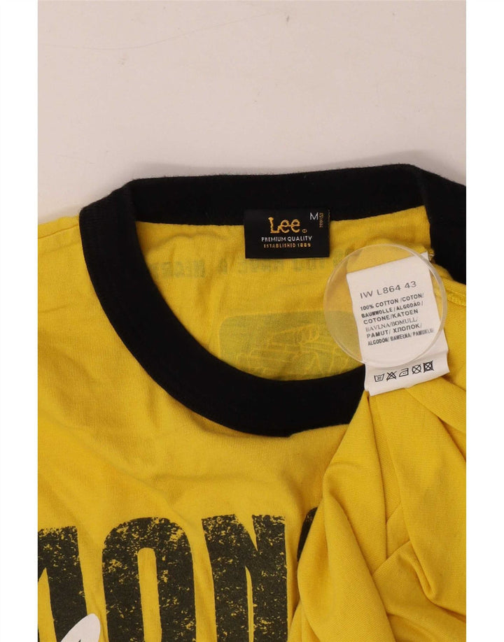 Lee Haut graphique à manches longues pour homme en coton color block jaune moyen