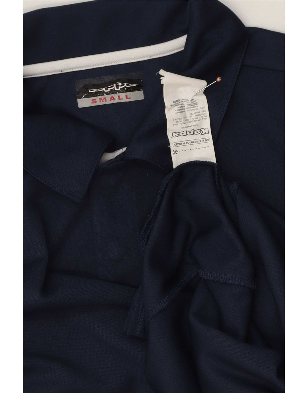 Kappa Polo Graphique Homme Petit Bleu Marine Polyester