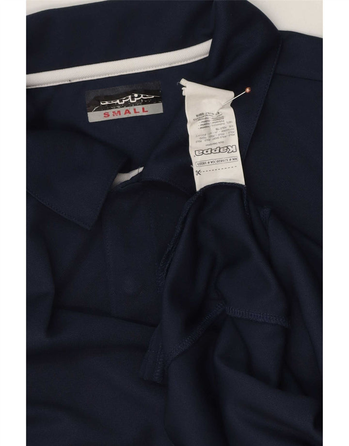 Kappa Polo Graphique Homme Petit Bleu Marine Polyester