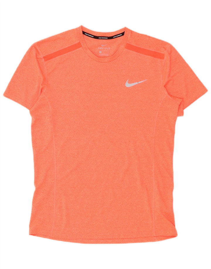 Nike Hommes Dri Fit T-Shirt Haut Orange Moyen Polyester