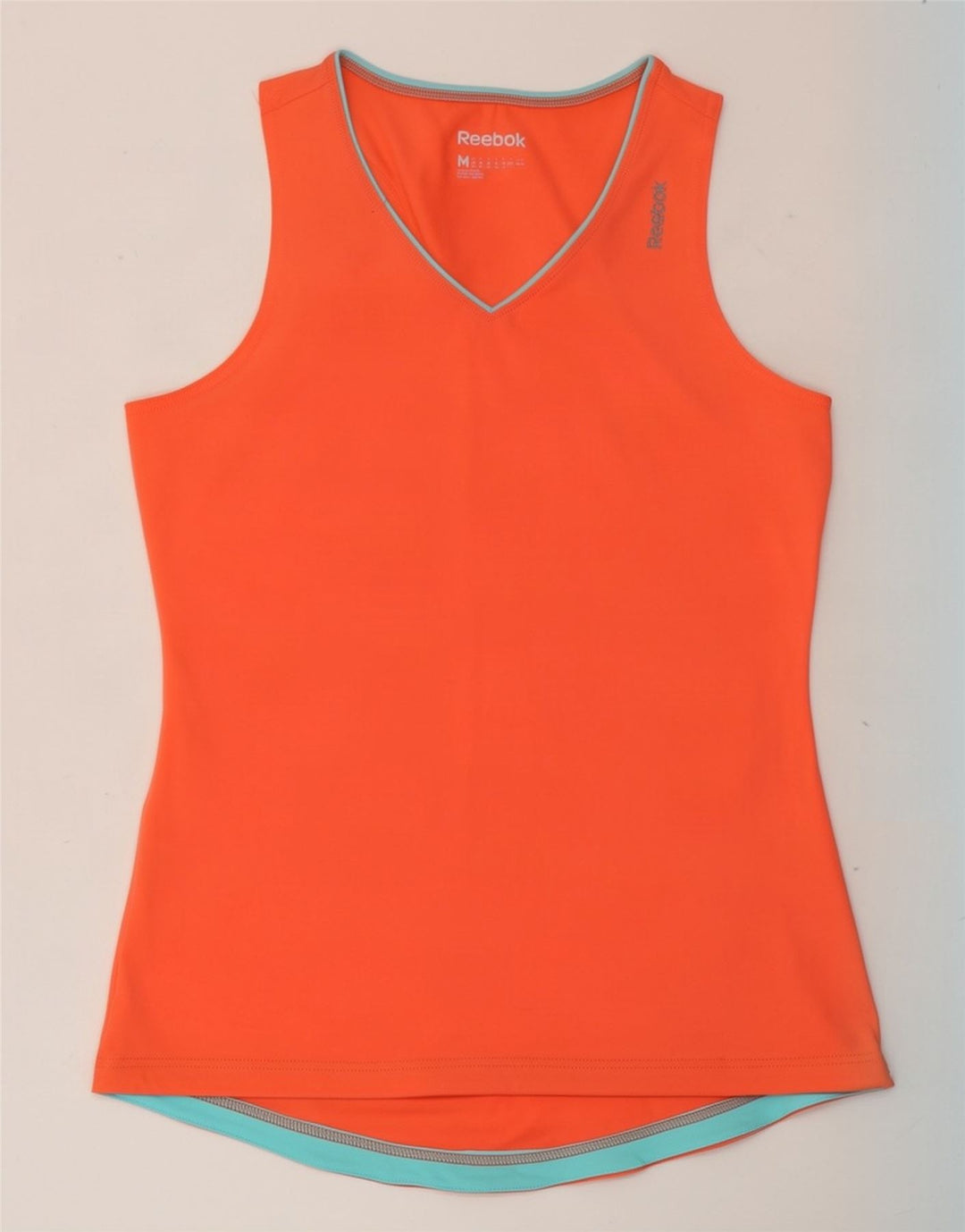 Reebok Débardeur Femme UK 12/14 Orange Moyen Polyester