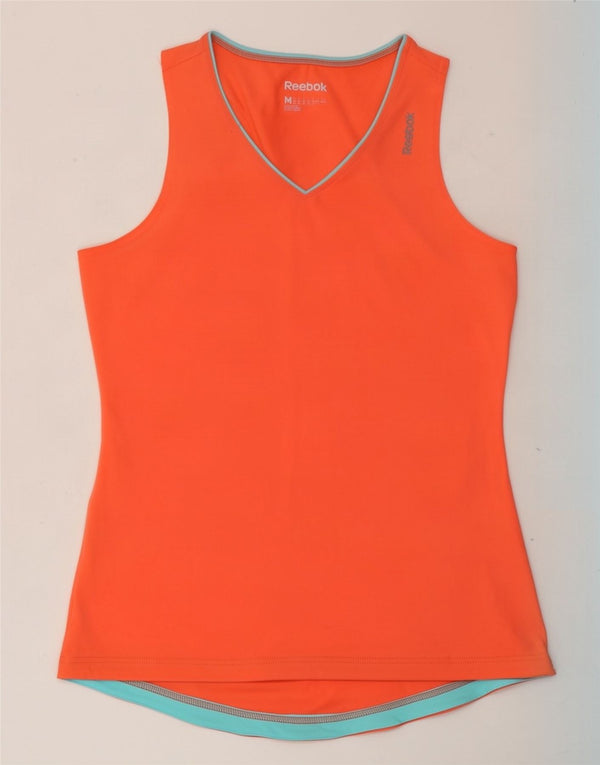 Reebok Débardeur Femme UK 12/14 Orange Moyen Polyester