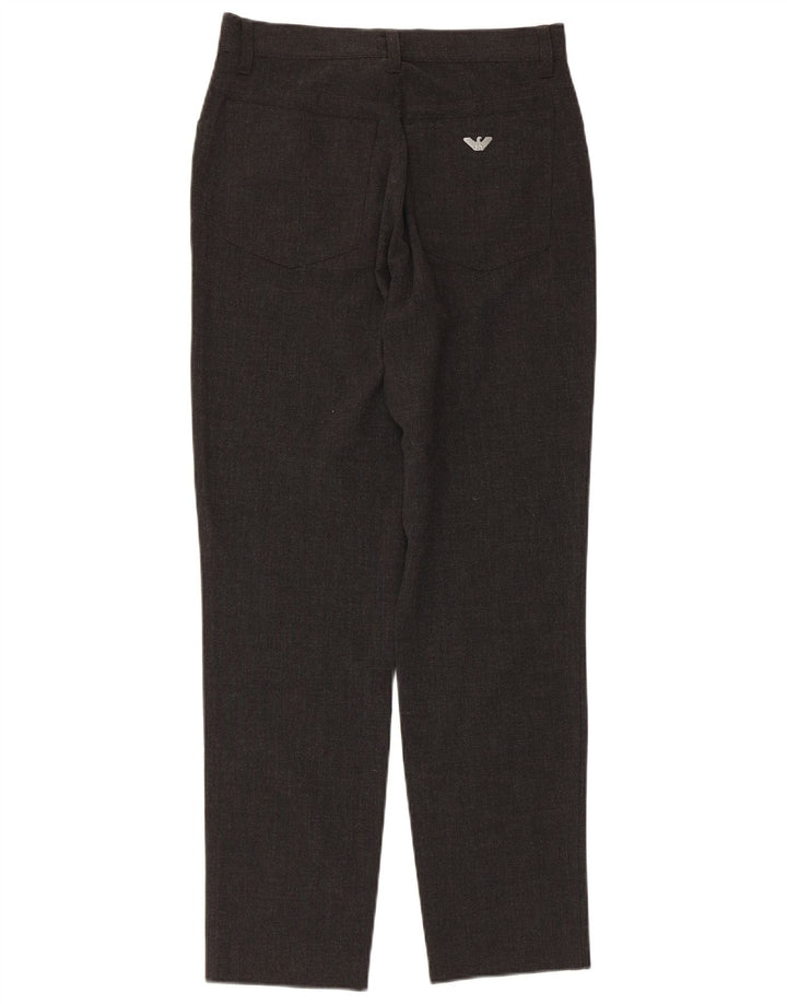 ARMANI Pantalon décontracté fuselé pour femme W28 L28 Gris Polyester