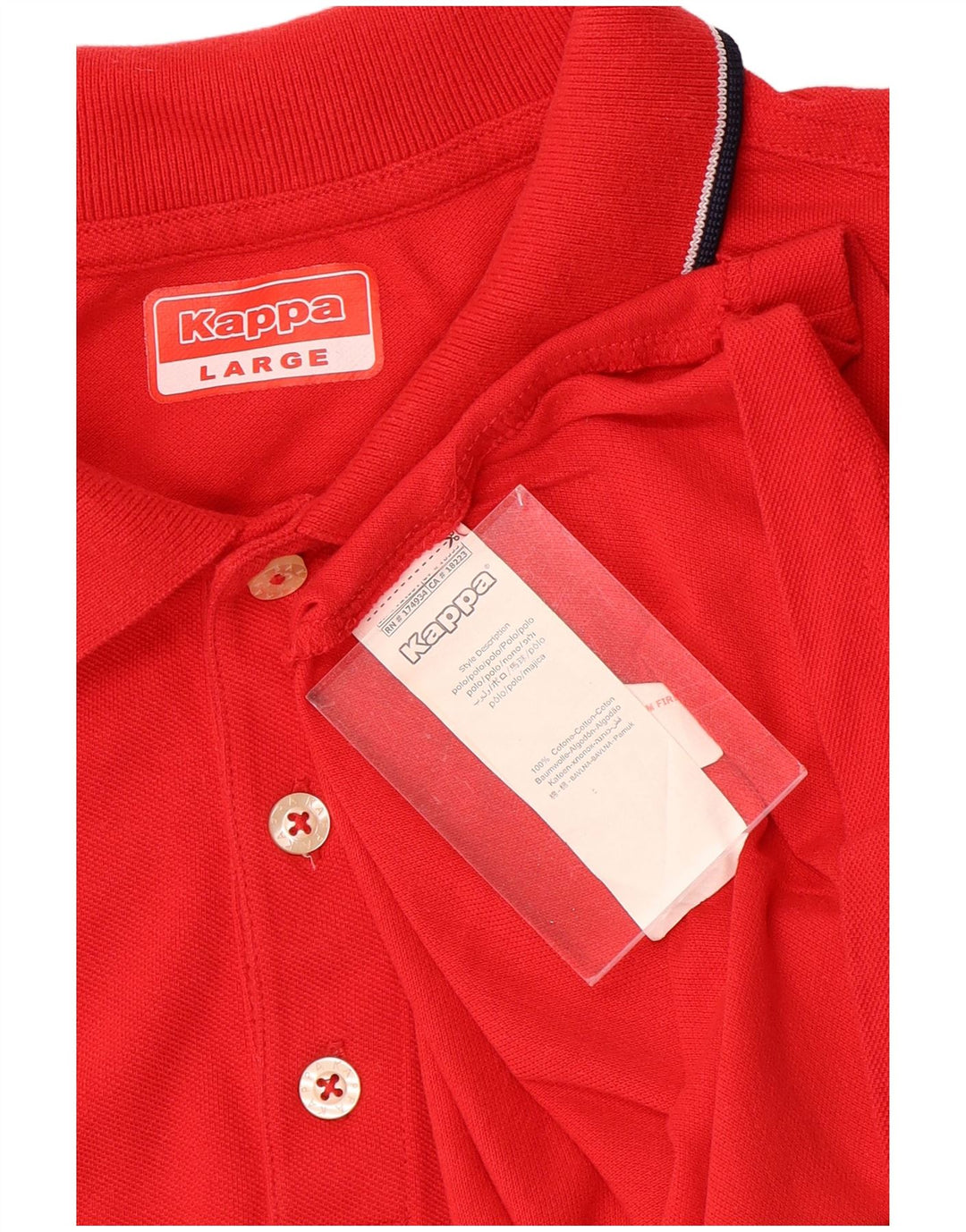 KAPPA Polo Homme Grand Rouge Coton