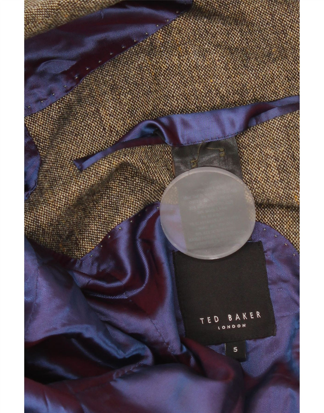 Ted Baker Veste blazer à 2 boutons pour homme Taille 5 XL Marron Polyester