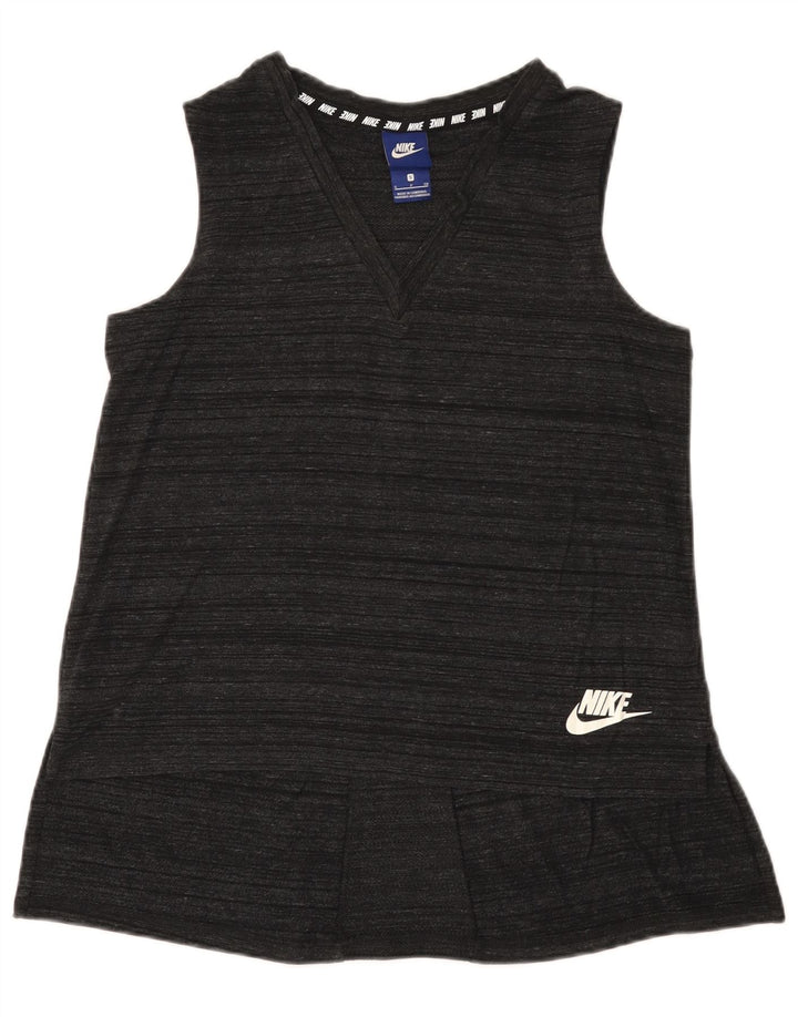Nike Débardeur Femme UK 10 Petit Gris Moucheté