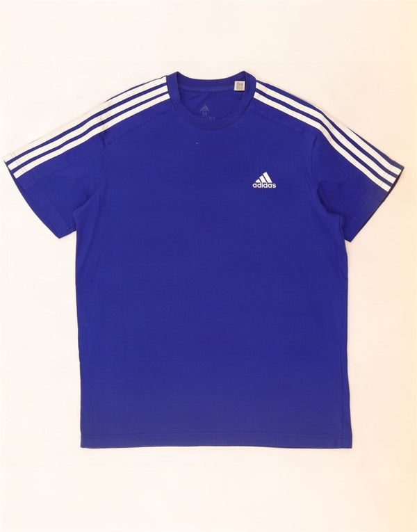 Adidas T-Shirt Homme Top Bleu Moyen Coton
