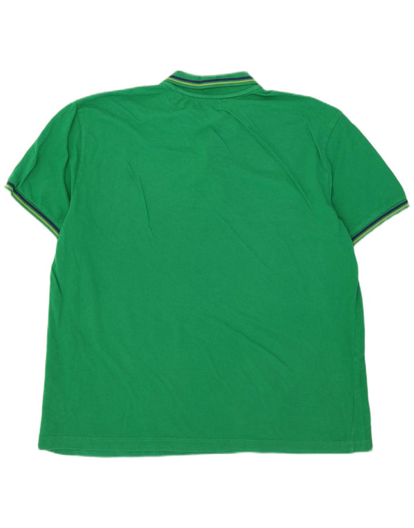 Kappa Mens Polo Shirt 3XL Green Striped
