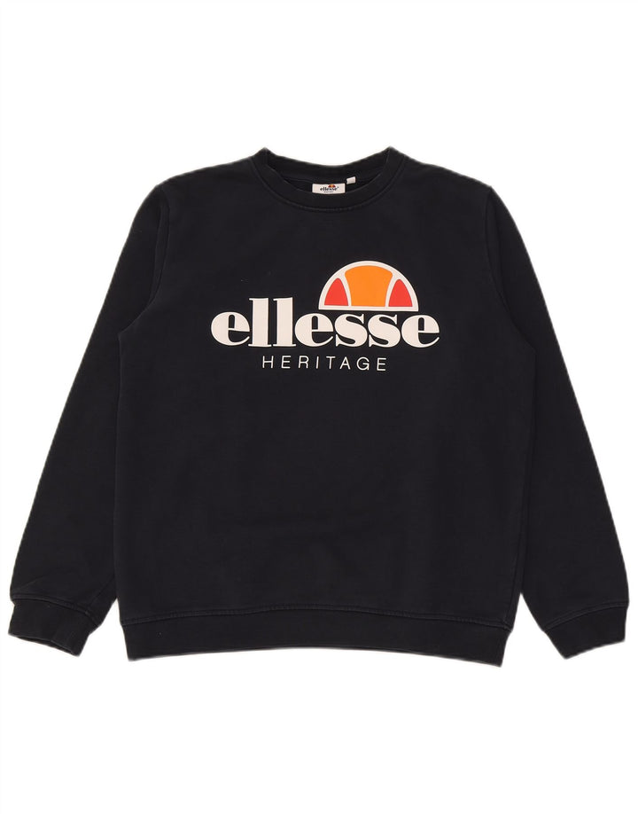 Pull Ellesse Heritage Graphic Sweatshirt Garçon 13-14 ans Bleu Marine