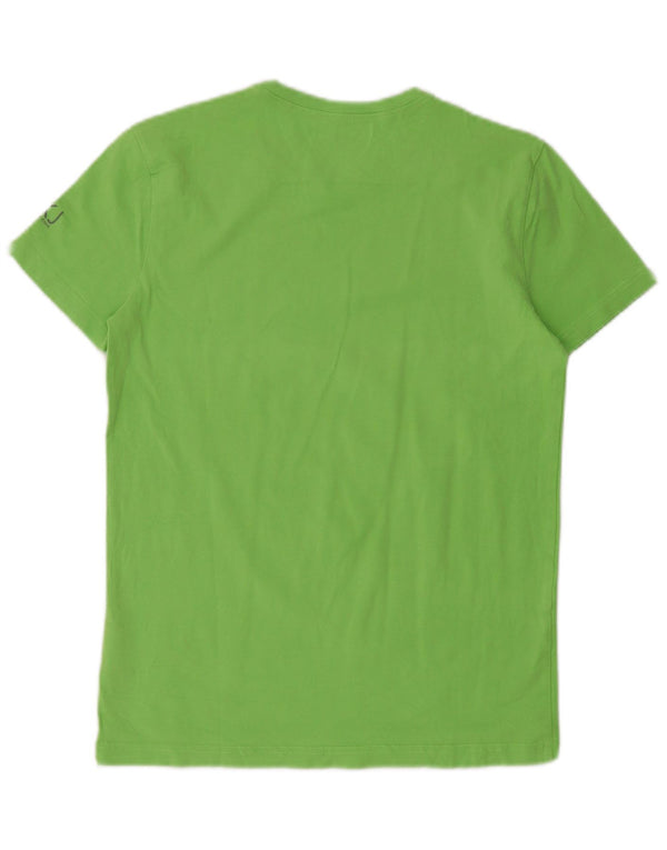 Calvin Klein Jeans T-Shirt Femme Top UK 14 Large Vert Coton