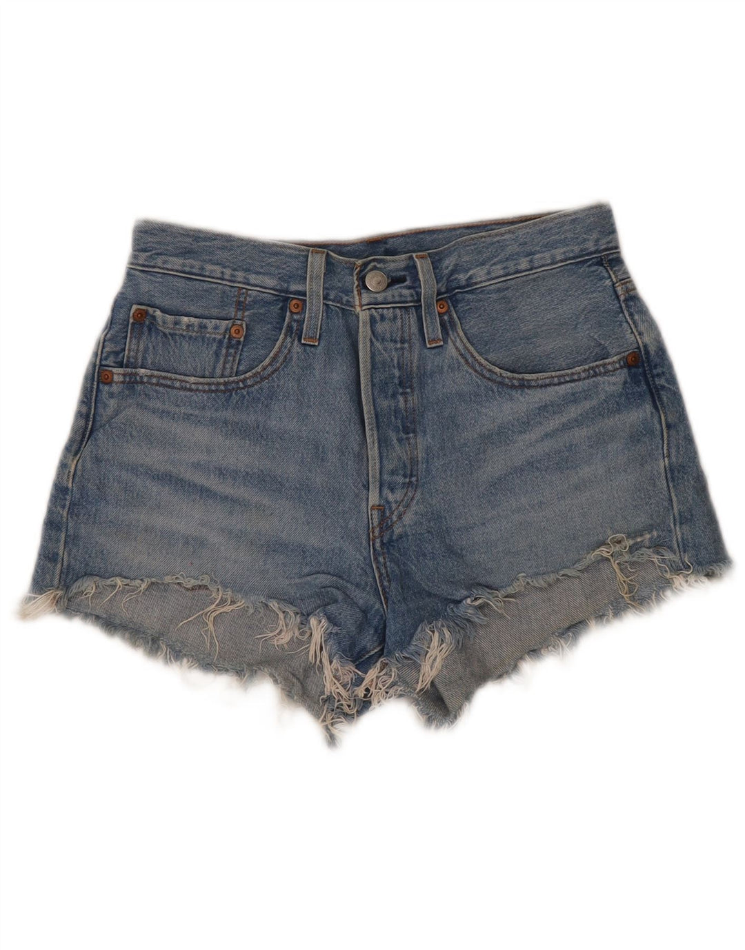 Levi's Short en Jean 501 Femme W26 Petit Bleu Coton