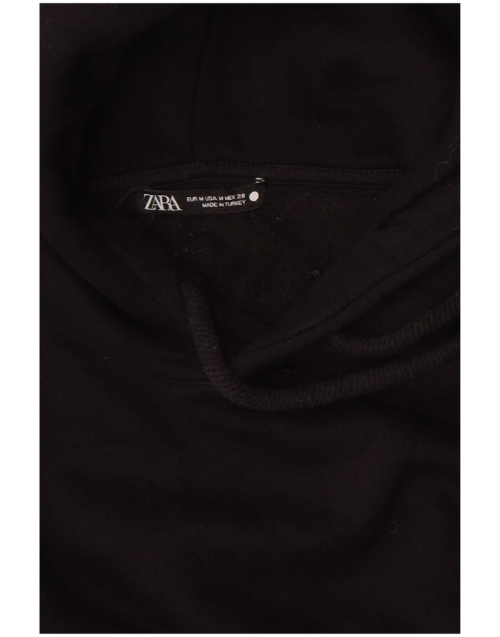 Zara Pull à capuche surdimensionné pour femme UK 14 Noir moyen