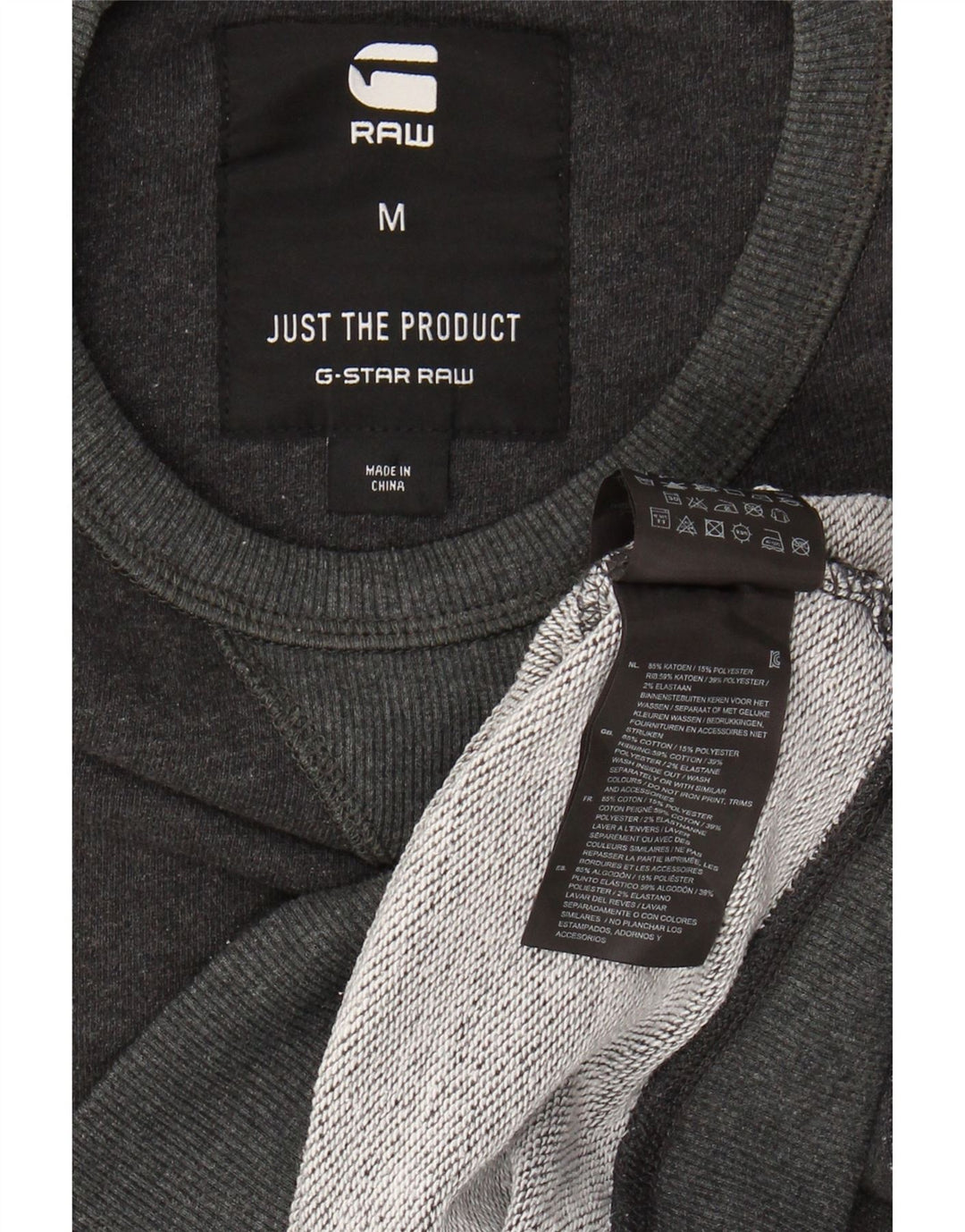 G-STAR Mens Sweatshirt Jumper Medium Grey Cotton Vintage G-Star and Second-Hand G-Star from Messina Hembry 