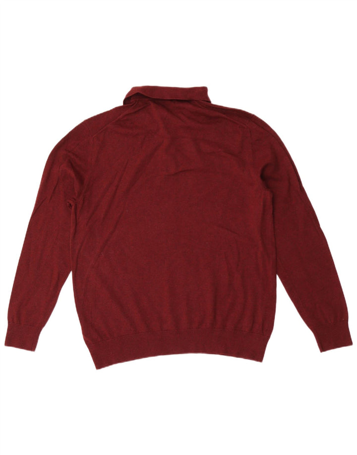 Marks & Spencer Pull à col polo pour homme en coton marron moyen