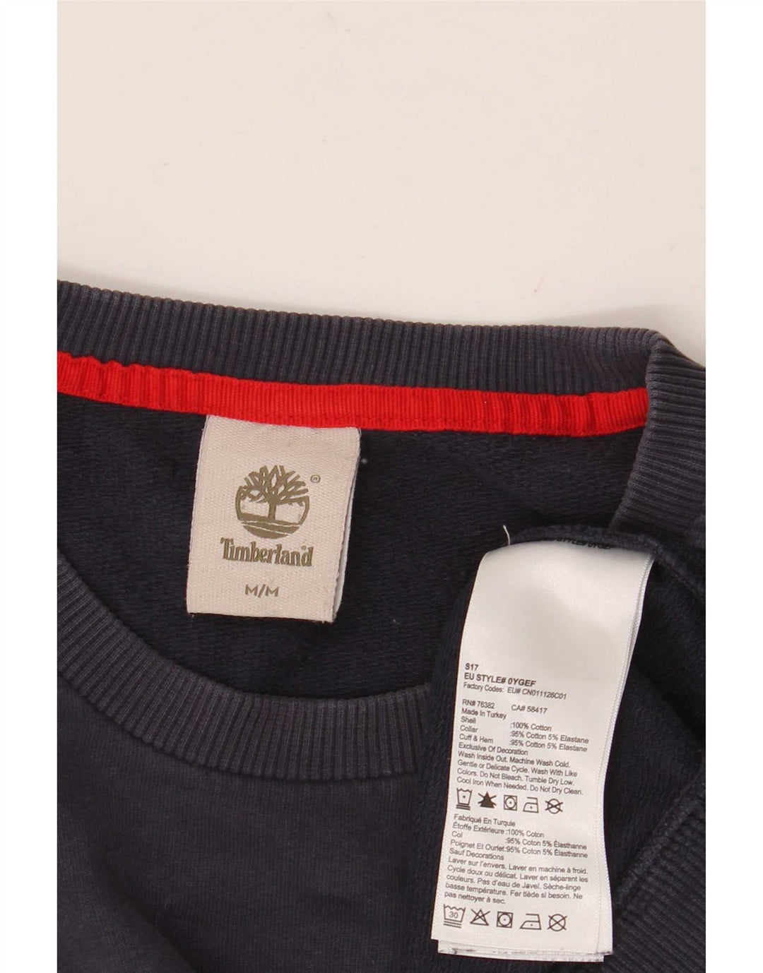 Timberland Pull Graphique Sweatshirt Homme Bleu Marine Moyen Coton