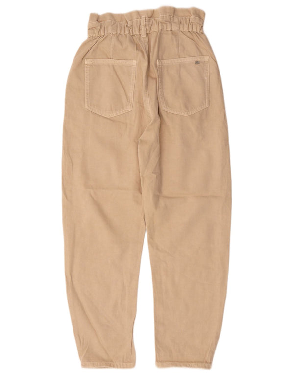 Zara Jean fuselé taille haute pour femme EU 36 XS W26 L25 Coton beige