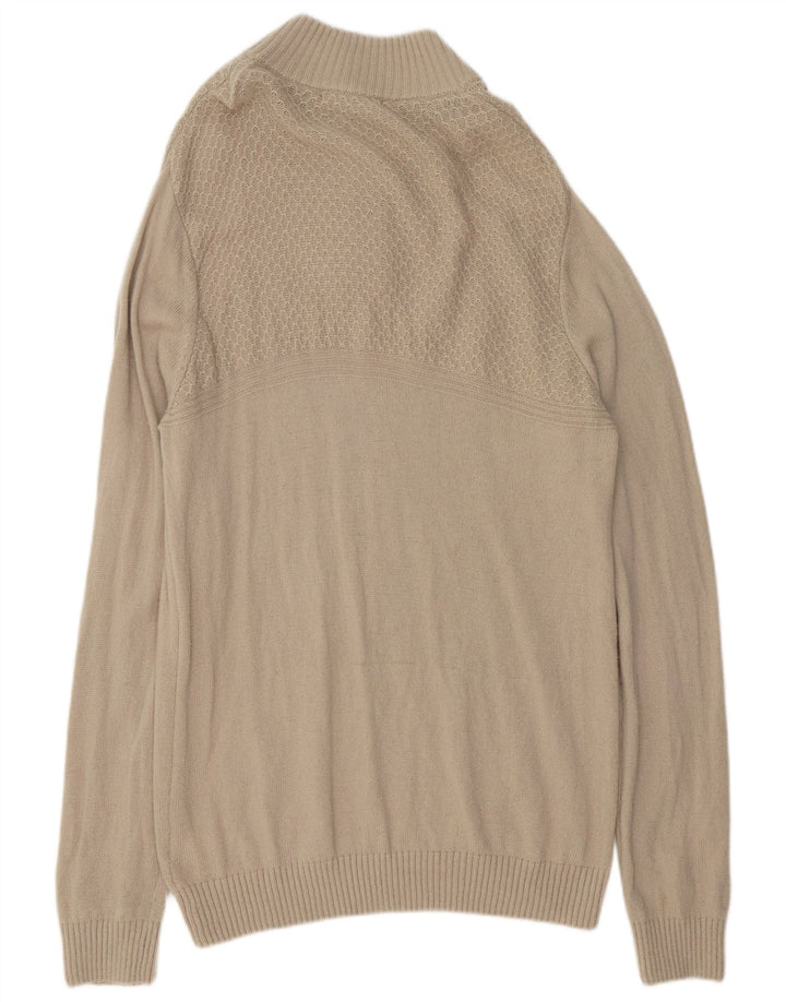 Crew Clothing Pull à col boutonné pour homme XL Gris laine d'agneau