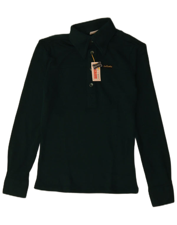 vintage Mens Pullover Shirt Taille 37 Petit Acrylique Noir