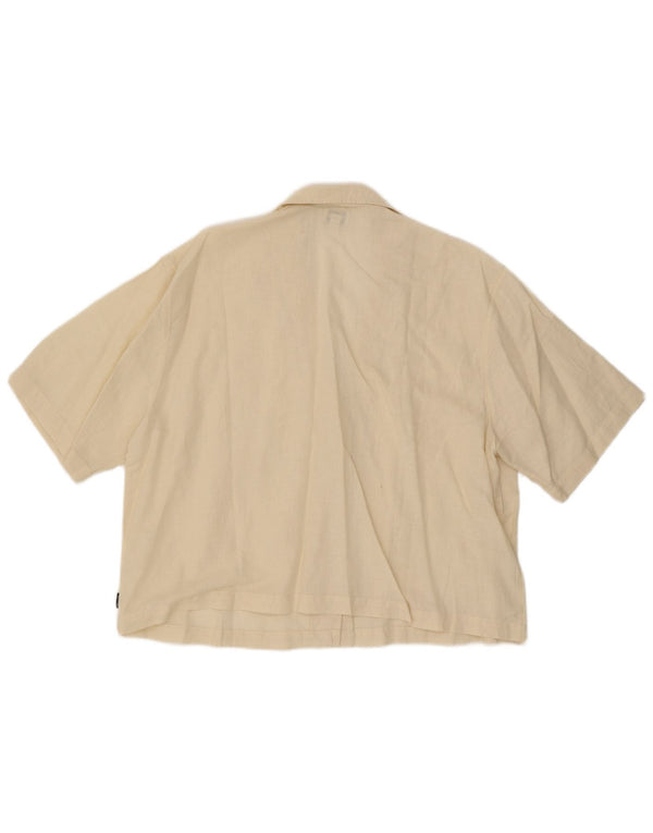 Wrangler Chemise surdimensionnée à manches courtes pour femme UK 16 Large Blanc cassé