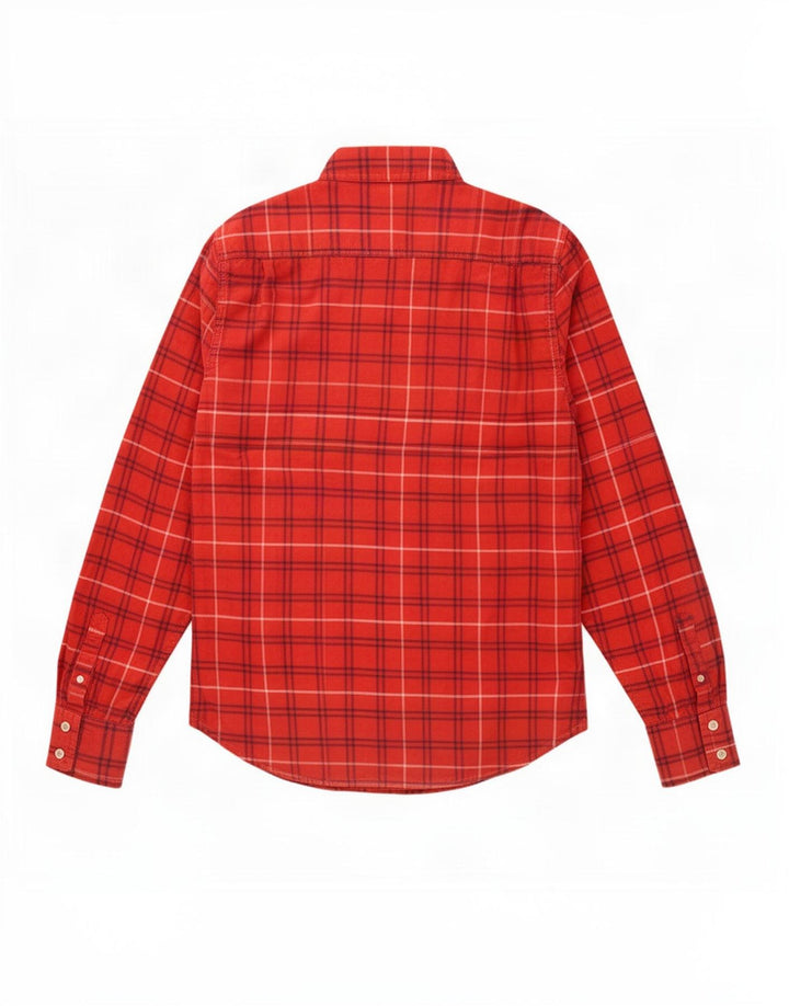 Superdry Chemise Flanelle Homme Grand Carreau Rouge Coton