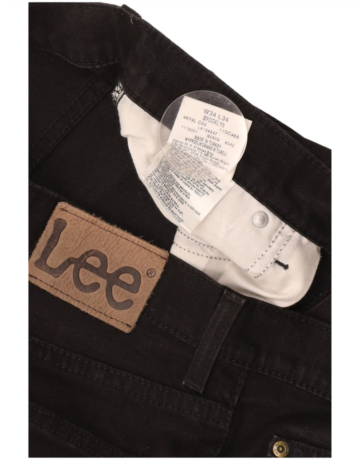 Lee Jean Droit Brooklyn Homme W34 L30 Noir Coton