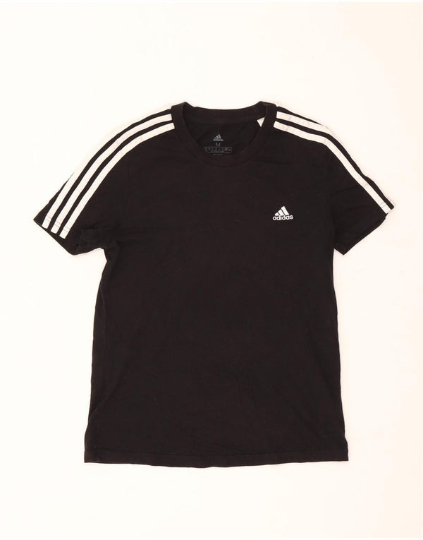 Adidas T-Shirt Femme Top UK 12/14 Coton Noir Moyen