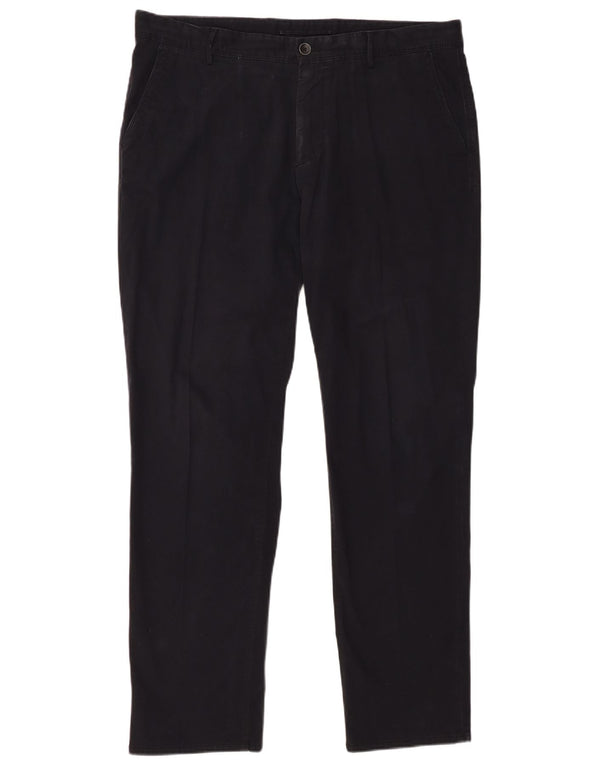 MASSIMO DUTTI Pantalon Chino Coupe Regular Homme EU 44 Large W34 L31 Noir