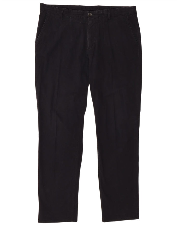 MASSIMO DUTTI Pantalon Chino Coupe Regular Homme EU 44 Large W34 L31 Noir