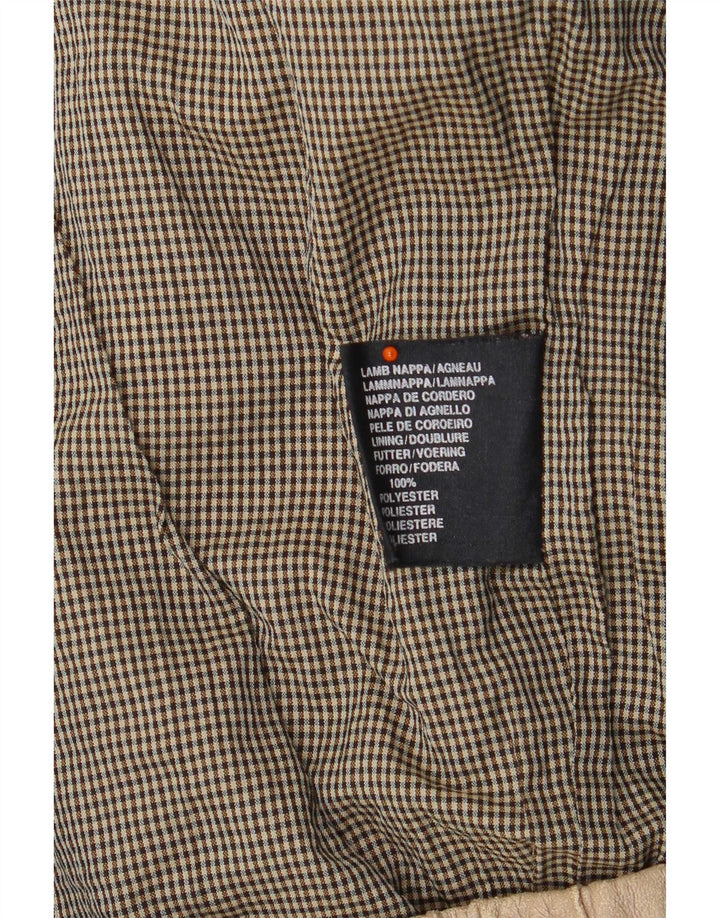 veste en cuir homme vintage UK 42 XL Beige