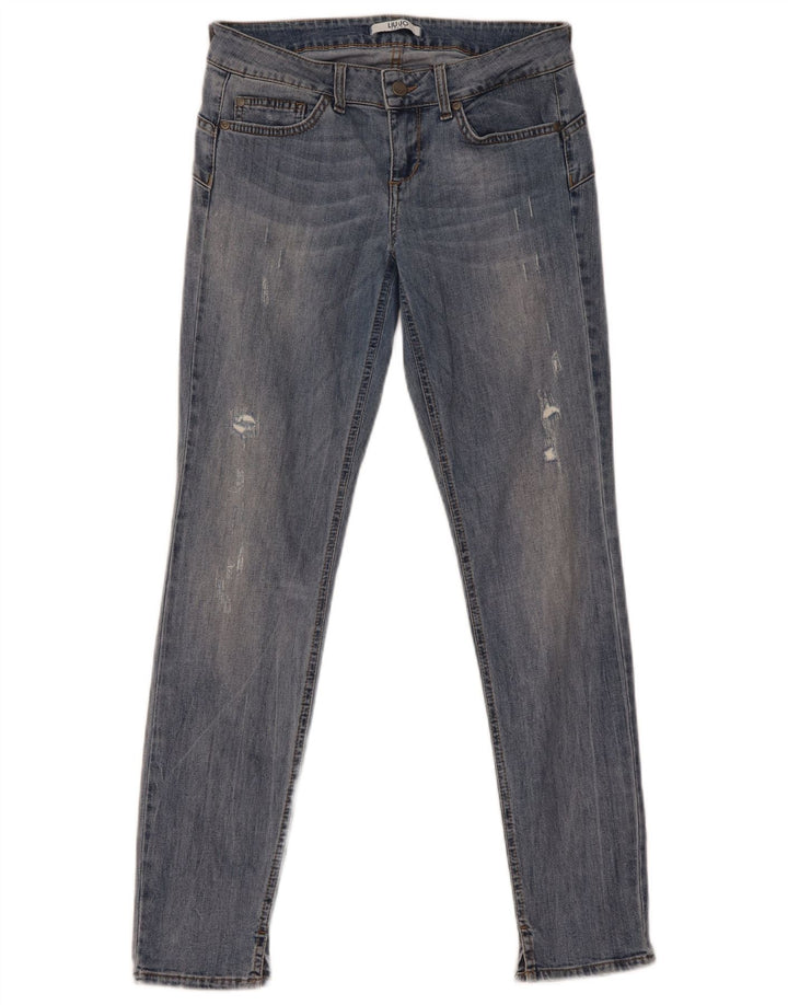 Liu Jo Jean skinny effet vieilli pour femme W30 L30 Bleu