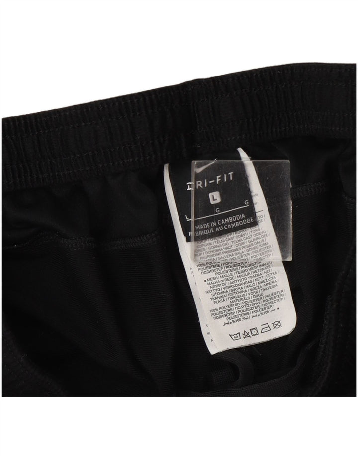 Nike Pantalon de survêtement Dri Fit pour homme Taille L en polyester color block noir