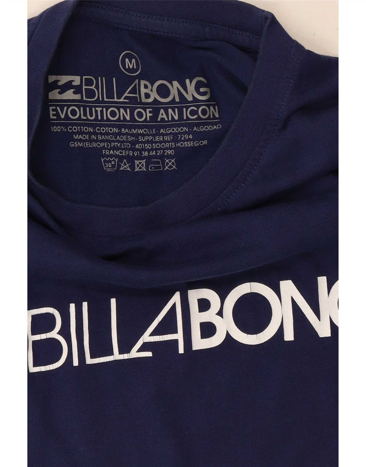 Billabong Homme Graphic T-Shirt Top Bleu Marine Moyen Coton