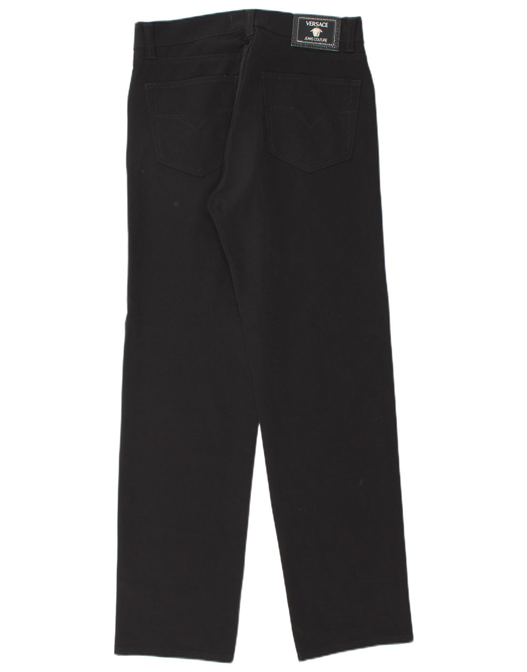 Versace Pantalon décontracté droit W33 L31 Noir Polyamide