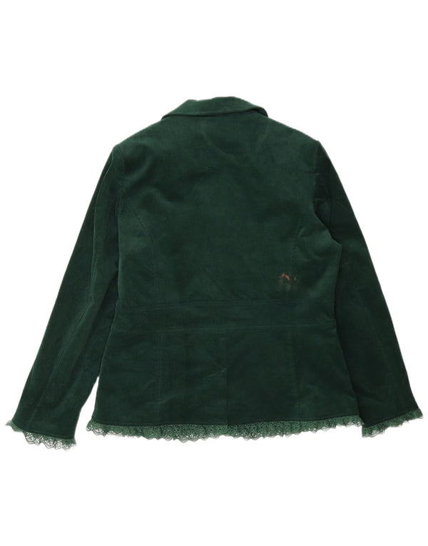 Joe Browns Veste blazer en velours côtelé à 3 boutons pour femme UK 14 Grand coton vert