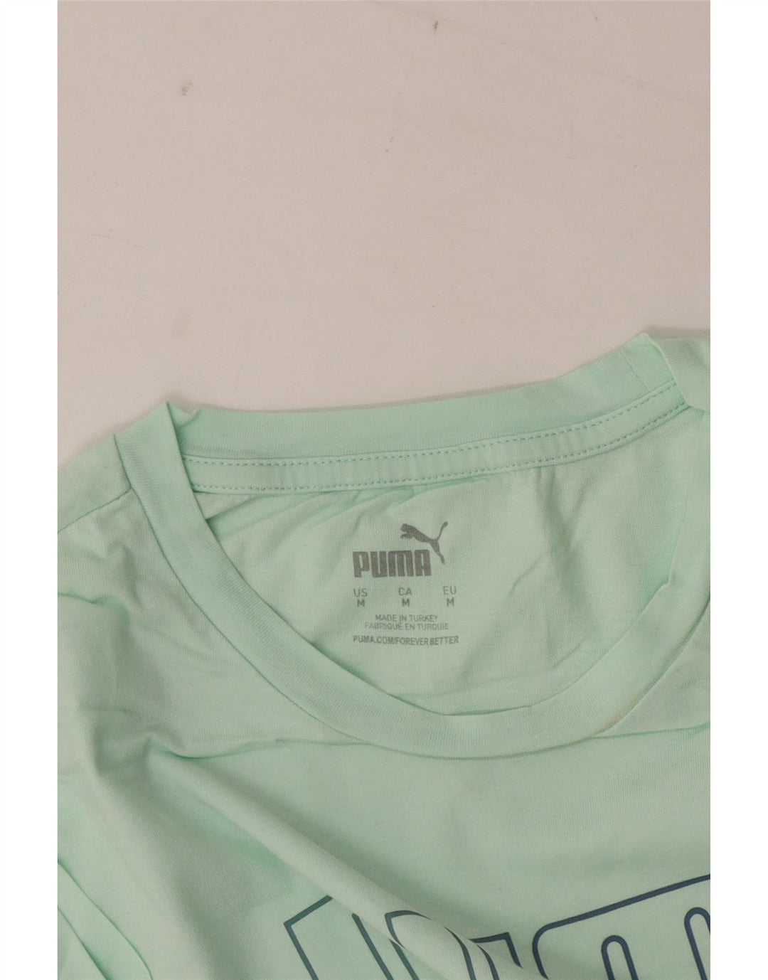 Puma T-shirt graphique pour femme UK 14 Vert moyen