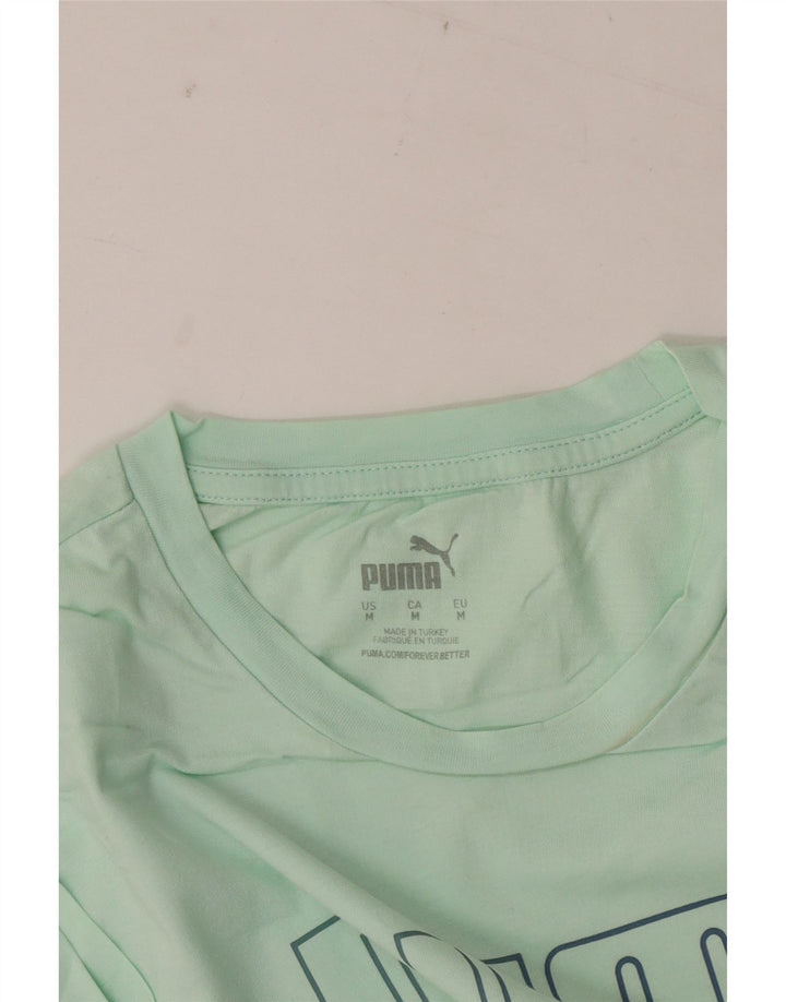 Puma T-shirt graphique pour femme UK 14 Vert moyen