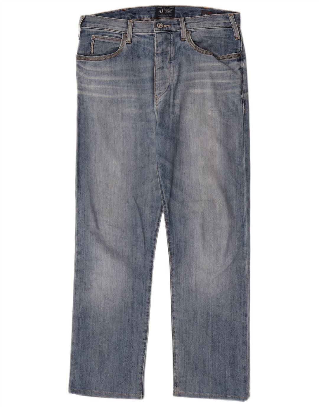 Armani Jean droit homme W32 L28 bleu coton