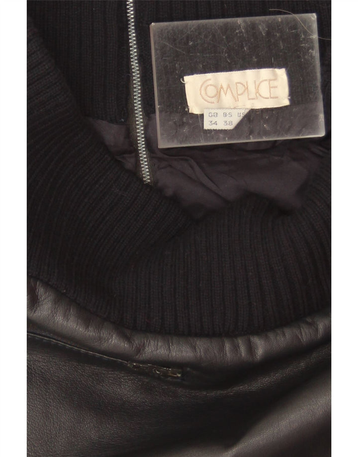 Complice Jupe En Cuir Femme W26 Petit Noir