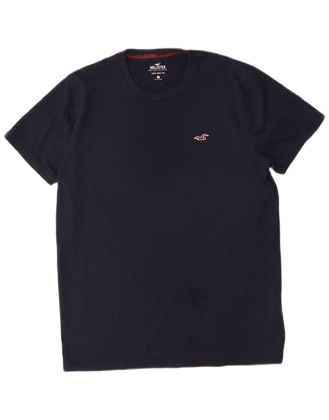 Hollister T-Shirt Homme Bleu Marine Moyen Coton