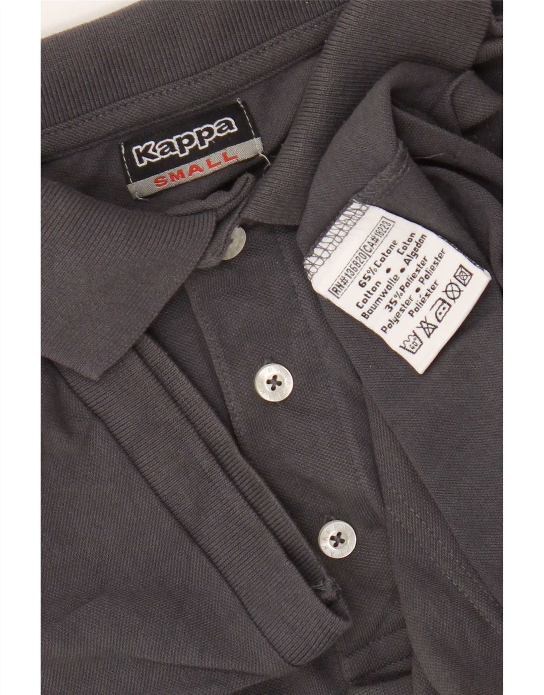 Kappa Polo Homme Petit Gris Coton